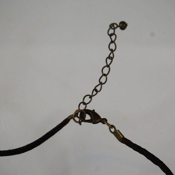 Vintage Laila Rowe Marked Beaded Pendant String Choker Necklace - Picture 6 of 7